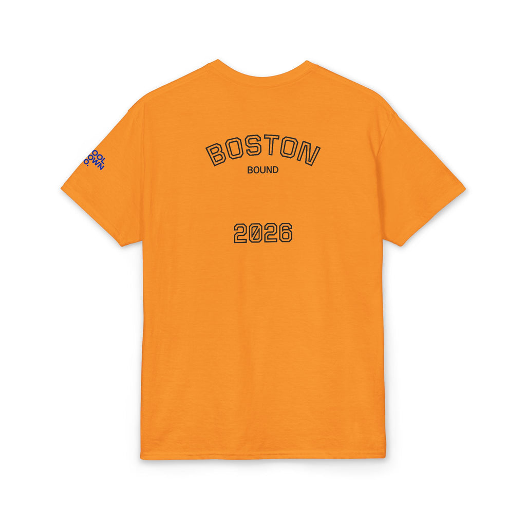 Running T-Shirt — "Follow Me to the Finish" Boston Bound 2026 Race Tee