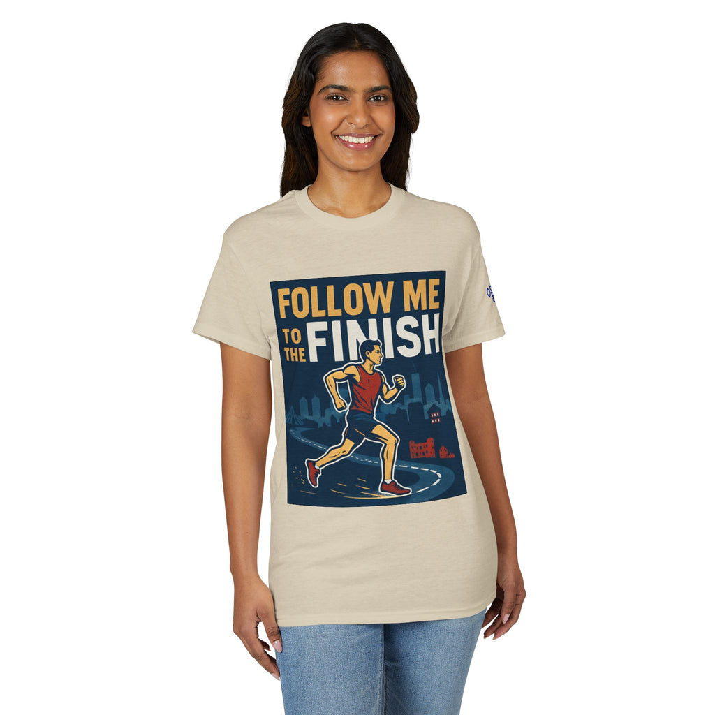 Running T-Shirt — "Follow Me to the Finish" Boston Bound 2026 Race Tee