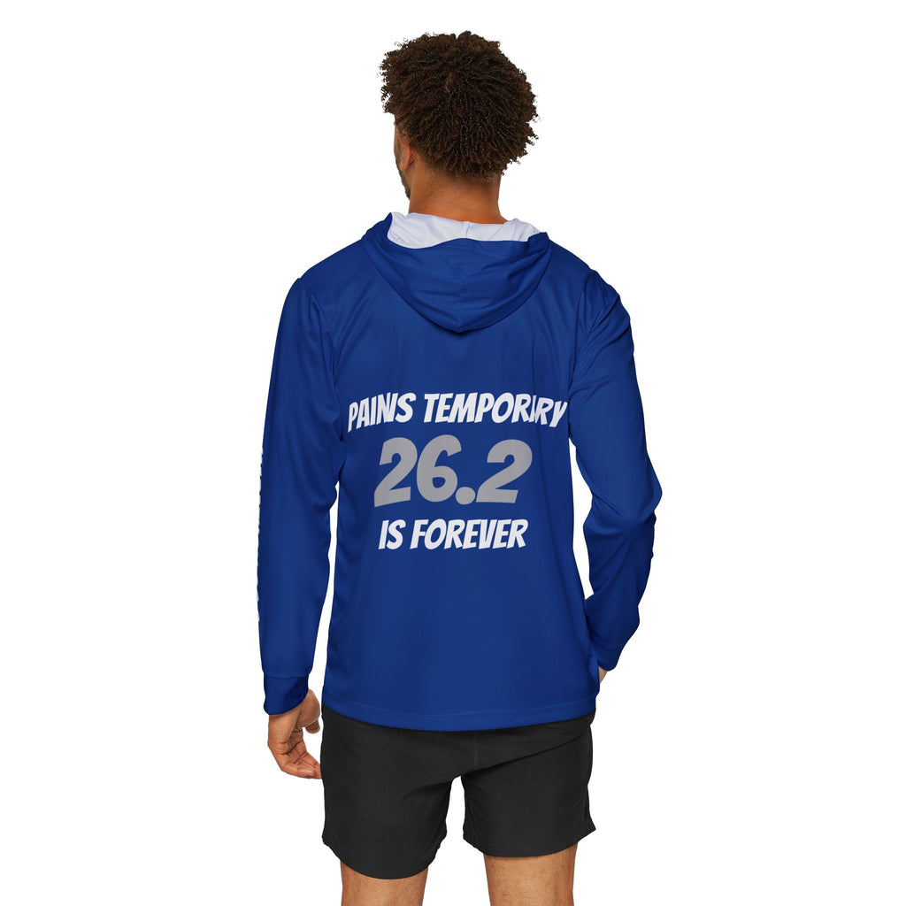 Men's Marathon Sports Warmup Hoodie - Inspirational Running Quotes - Marathon
