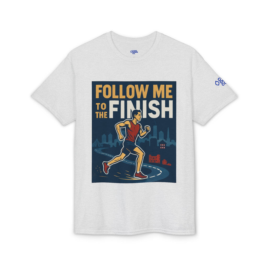 Running T-Shirt — "Follow Me to the Finish" Boston Bound 2026 Race Tee