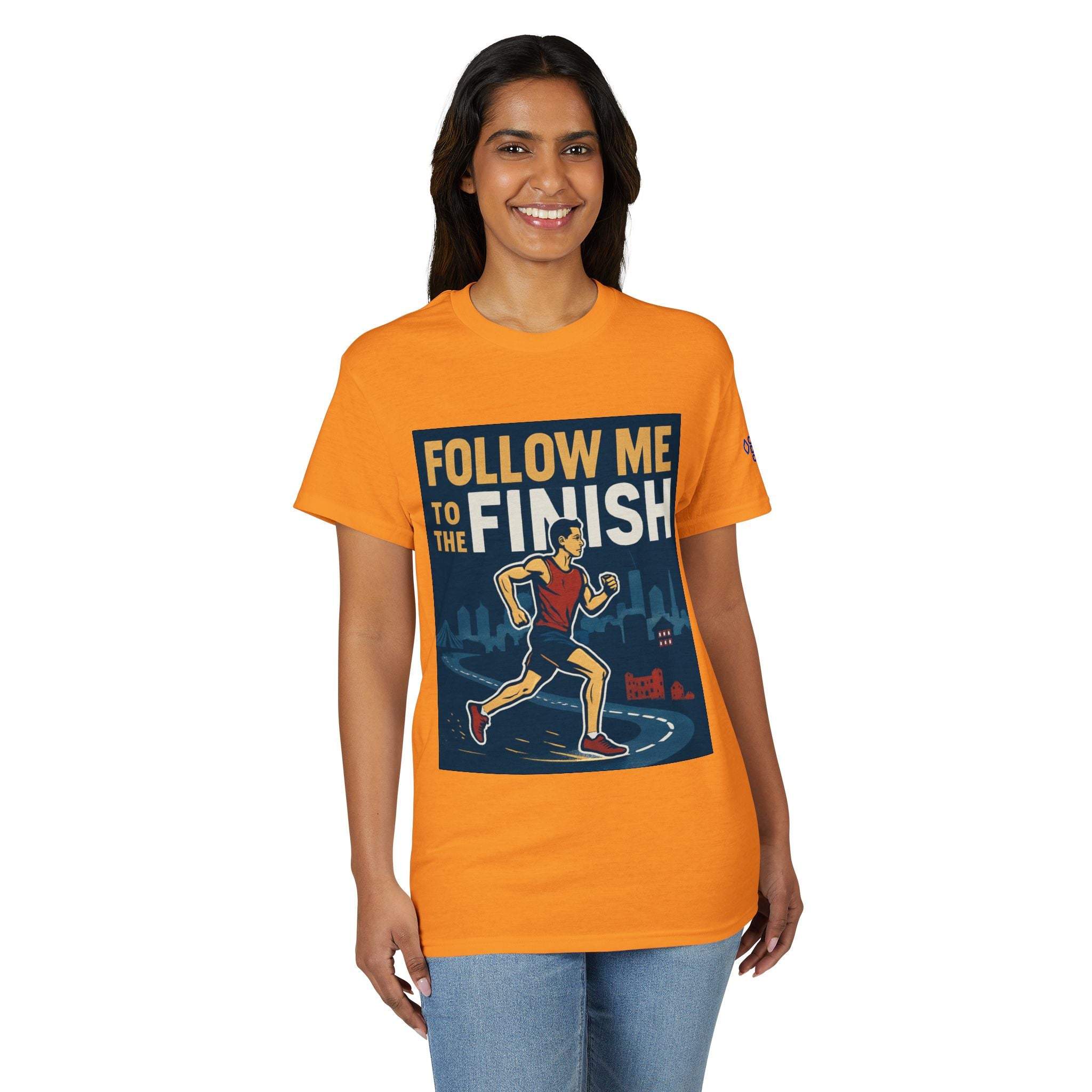 Running T-Shirt — "Follow Me to the Finish" Boston Bound 2026 Race Tee