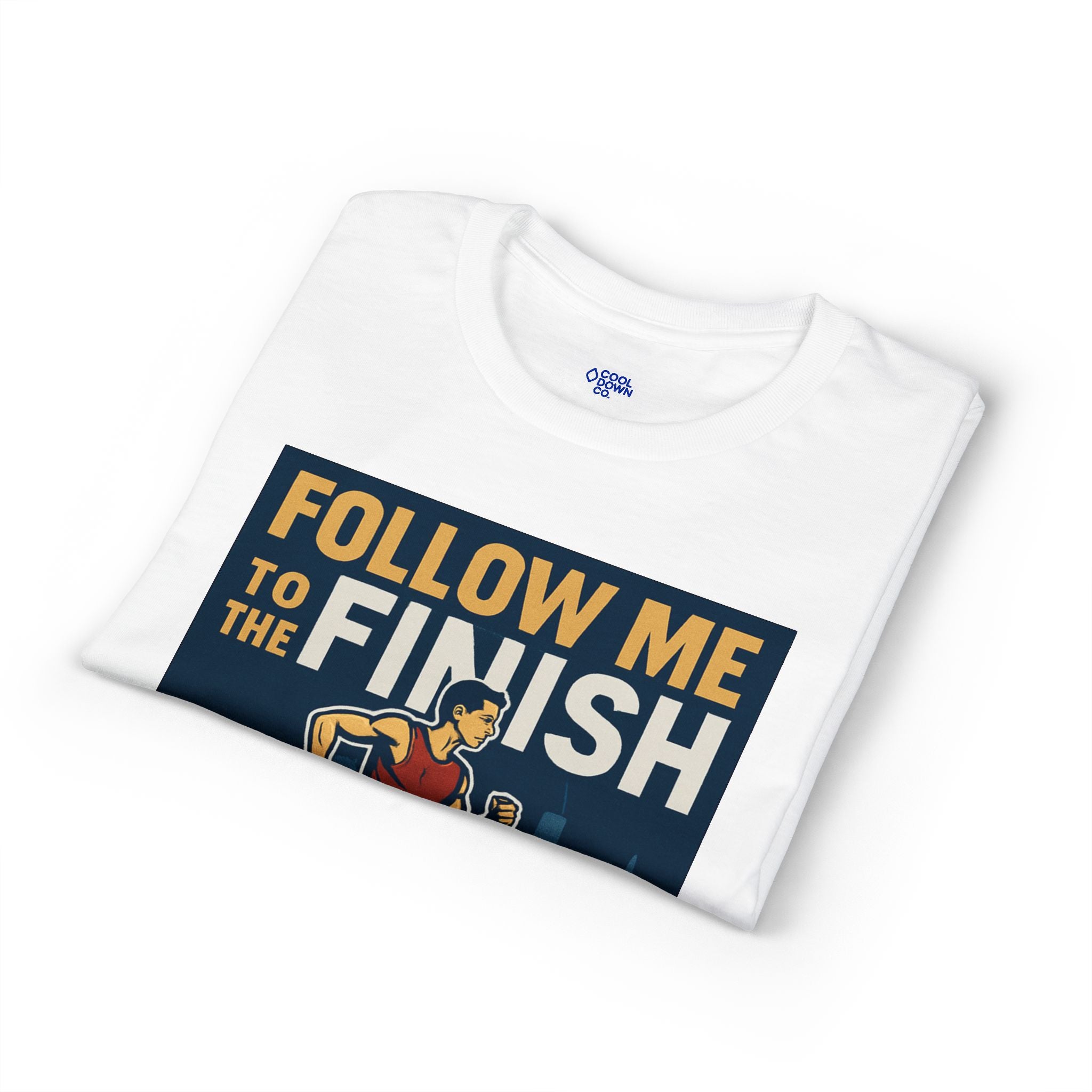 Running T-Shirt — "Follow Me to the Finish" Boston Bound 2026 Race Tee