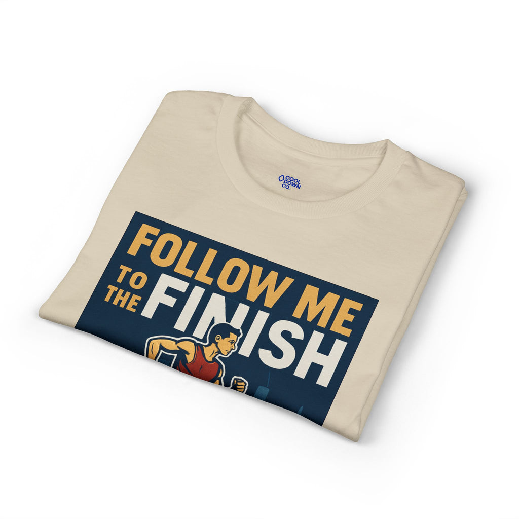 Running T-Shirt — "Follow Me to the Finish" Boston Bound 2026 Race Tee