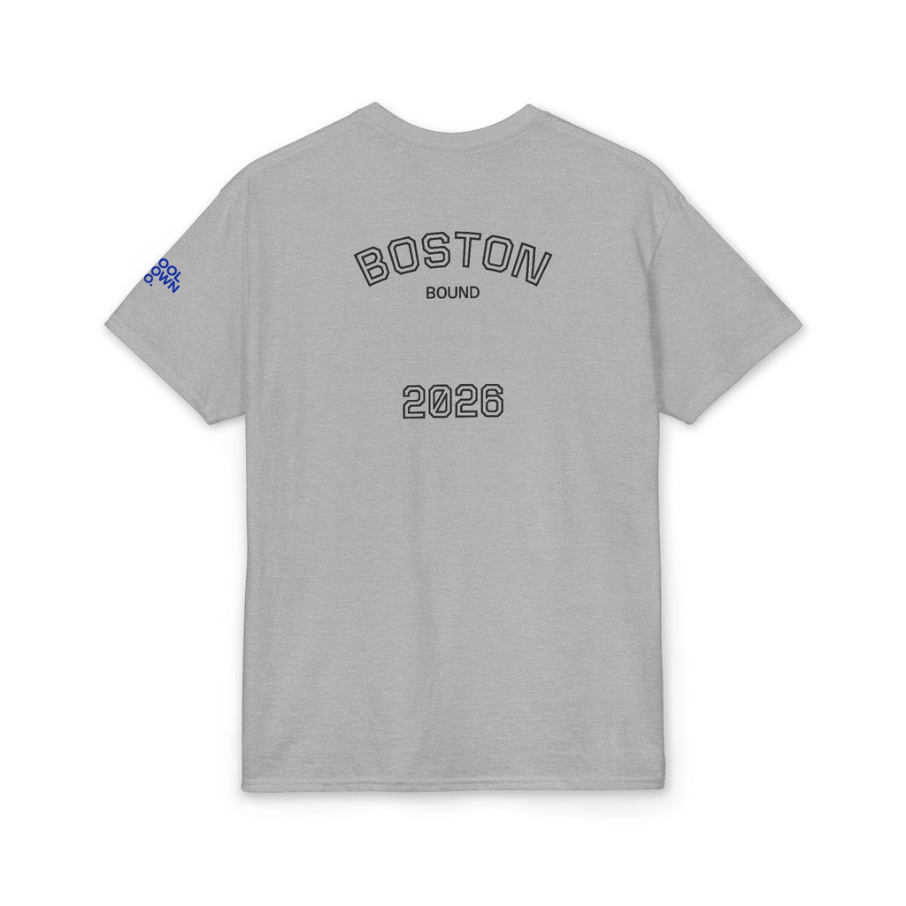 Running T-Shirt — "Follow Me to the Finish" Boston Bound 2026 Race Tee