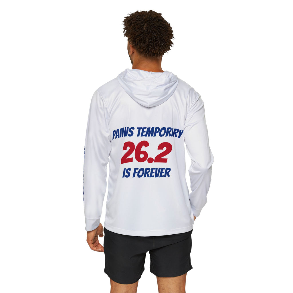 Men's Marathon Hoodie for Runners - Inspirational Running Quote Design