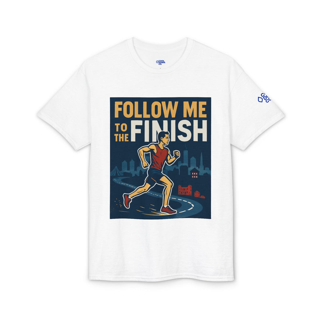 Running T-Shirt — "Follow Me to the Finish" Boston Bound 2026 Race Tee